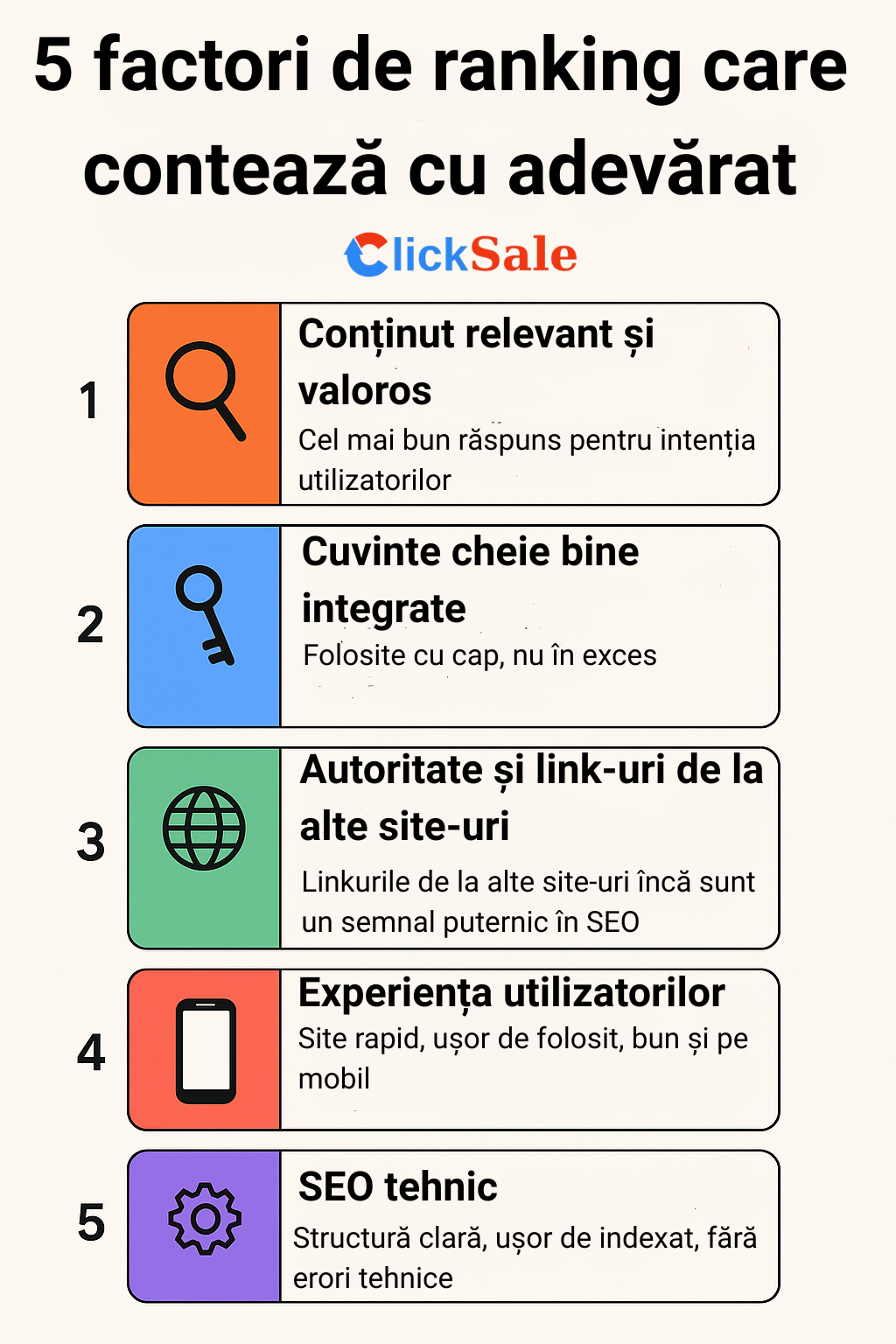 5 factori de ranking în SEO